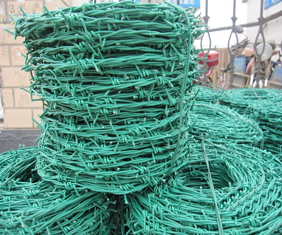 PVC coated barbed wire